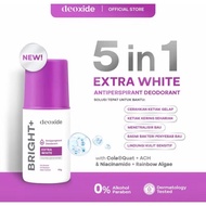 DEOXIDE ANTIPERSIPIRANT DEODORANT ROLL ON BRIGHT+ EXTRA WHITE WHITENING ARMPITS