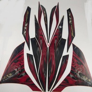 MERAH Striping lis sticker standard original yamaha new Jupiter mx red 2011 sticker original Jupiter