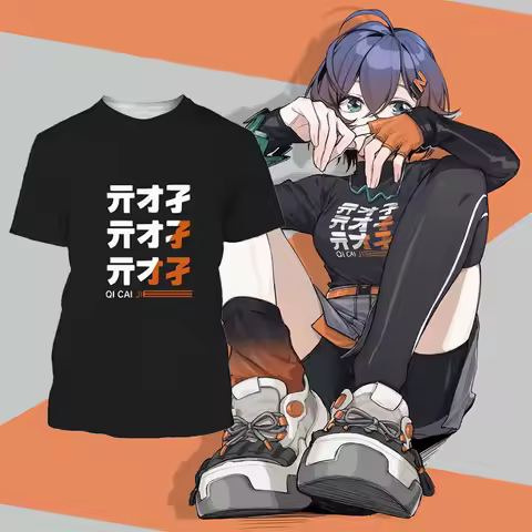 2024 New MiHoYo Game Zenless Zone Zero Print Men T-shirts ZZZ Role Wise Belle Graphic T Shirt Haraju