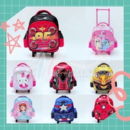 Angel Baby Kids Cartoon Non Removable Mini Trolley School Backpack Superhero My Little Pony Kitty Sofia Beg Sekolah Roda