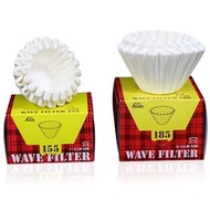 Kalita Wave coffee filter paper , Kalita KWF155 KWF 155  KWF185 KWF 185 波浪濾杯咖啡濾紙 50張