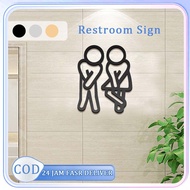Toilet Sign Acrylic Bathroom Sign Modern Acrylic Toilet Sign