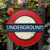 2D Printed, 1pc Vintage Round Metal Sign With Interesting London Subway Theme - 7.8x7.8 Inch Round M