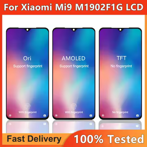 6.39'' Display Replacement for Xiaomi Mi 9 LCD Touch Screen Digitizer with Frame Assembly For Xiaomi