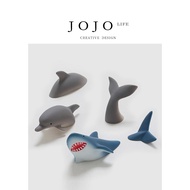 JOJO ''S L. PD.Voro.Shark Refrigerator Stickers Dolphin Magnetic Magnet Magnet Stickers Three-Dimens