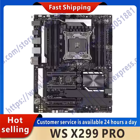 Used WS X299 PRO original desktop X299 DDR4 motherboard LGA LGA 2066 USB3.0 M.2 SATA3