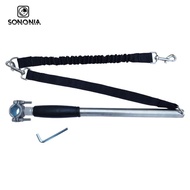 [SONONIA] Industrial Tether Compact Bicycle Pet Leash Stainless Clamp Elastic Tether for Urban Commu