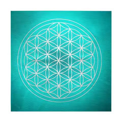 Pagan Witchcraft Oracle Card Mat Divination Fortune Astrology Rainbow Flower of Life Tarot Tableclot