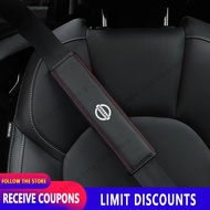 【ready stock】2pcs For Nissan car Safety Seat Belt Cover Leather seat belt shoulder cover car interior accessories can effectively reduce shoulder fatigue Urvan Sentra Almera X-Trail Patrol Navara Frontier Cefiro Juke 370Z Grand Livina Altima Sylphy GT-R