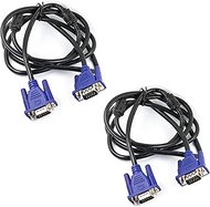 jujinglobal 2pcs for VGA to VGA Video Cable 4.4FT (1.35 Meters) Extension Adapter Socket for PC Moni