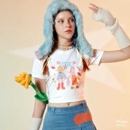 DADDY | Siblings T-Shirt Cotton Two Girls Screen Printing White