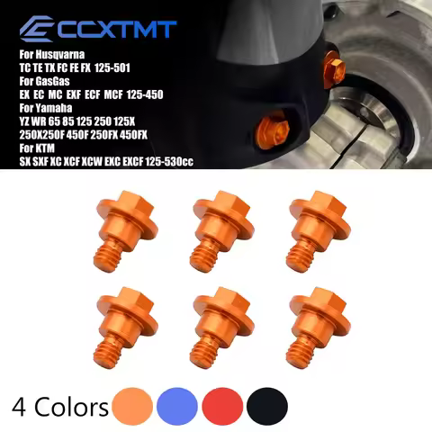 6PCS M6*12 Front Fork Guard Bolt Screw For Yamaha YZ YZF WRF For KTM SX SXF XC XCF XCW EXC EXCF 125 