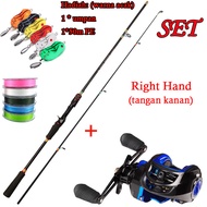 Set Bc Baitcasting Reel Gulungan Pancing Speed Ratio 6.3:1 Kelos Pancing Carbon Fiberul Ultralight J
