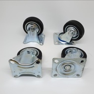 3 inch Display Case Wheels / Trolley Wheels / Rubber Wheels (2 On 2 Off)