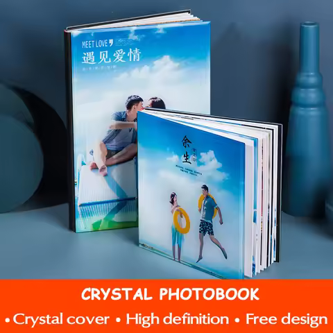 Wedding Album Custom-made Photobook Crystal Cover Photoalbum Family Party Souvenir Photo Album Baby 