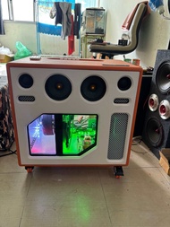 ลำโพงบลูธูท Diy8นิ้วกระแทกข้างเบสแน่นๆไฟ2ระบบโชวค์อะคีริคหน้สหลัง