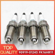 4Pcs 1 8 Fk16hr11 90919-01243 Daul Iridium Spark Plug For Toyota Cruiser 1.5L Auris Urban Allion