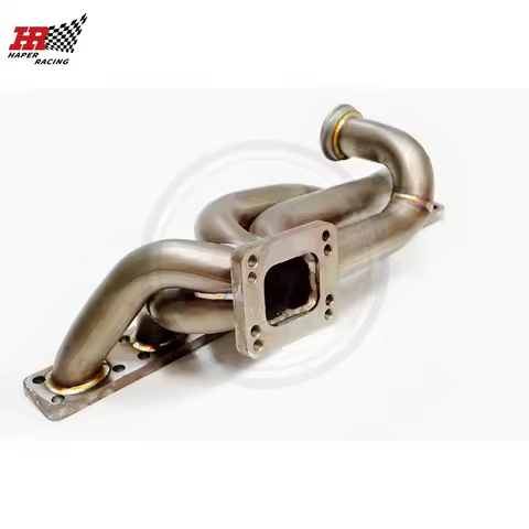 HP RACING Top Mount Sandblasting T3/T4 3.0mm thick 42mm OD Turbo Manifold For BM W M50 M52 M54 S50 S