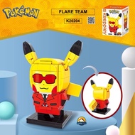 Đồ chơi lắp ráp xếp hình Pokemon Pikachu Cosplay phản diện chính hãng Keeppley