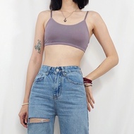 AQ Cheap Clothes Shipped From Taiwan 5 Colors Thin Shoulder One-Piece Cup Back Buckle Vest Cute Stra