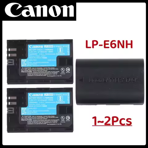 Original LP-E6NH LP-E6N Battery For Canon EOS R5 R6 Mark II R7 R5C 5D Mark IV 5D3 6D 7D MARK II 80D 