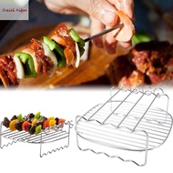 SRAITH Double Layer BBQ Holder Air Fryer Accessories Baking Tray Air Fryer Rack Grill Barbecue Rack