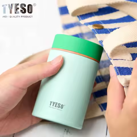Tyeso Portable Breakfast Cup 316 Stainless Steel Thermal Insulated Food Jar Lunch Box Office Meals V