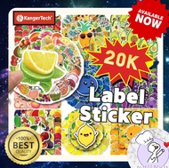 【SUPER VALUE】  UPENDS MIRROR PRO  CARTOON FRUIT STICKERS 2.5CM - 8.5CM DISPOSABLE LABELS STATIONERY 