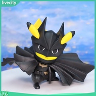 livecity|  10cm Pikachus Figure Cosplay Marvel Batman Cute Miniature Figurine Ornament Collectible Super Hero Pokemons Anime Action Figure Hobby Collection