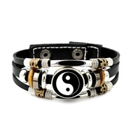 Tai Chi Gossip Taomen Yin Yang Bracelet Bracelet Bracelet Jewelry Men Boys Girls Retro Handsome Chin