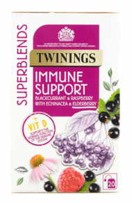 川寧 - Superblend Immune Support 養生機能茶 黑加侖子樹莓和紫錐花接骨木 維他命D 20茶包- 平行進口