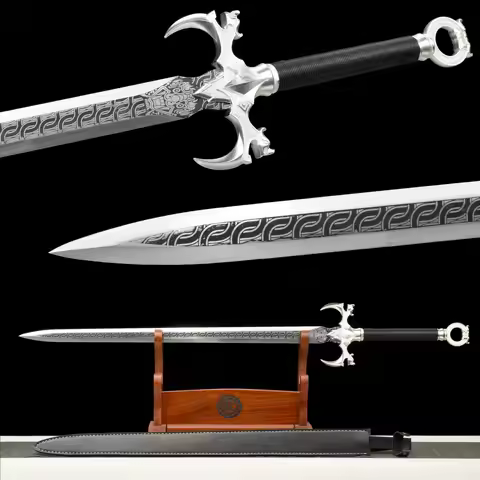 105cm European medieval knight katana war sword spring steel blade warrior Sword Sharp Weapons Kung 
