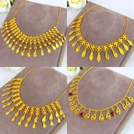 Indian/Vietnam/Dubai Bride Jewelleri Rantai Leher Perempuan Emas COP 916 Indonesia Tassels Pendant N