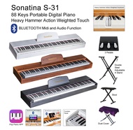 Exam/ Master Grade 88 Keys Digital Piano 3 Pedals Fully Weighted Full Size Key Heavy Hammer Action Weighted Touch Digital Piano Bluetooth Piano APP Portable BLE-MIDI &amp; BLE-Audio Complete Set