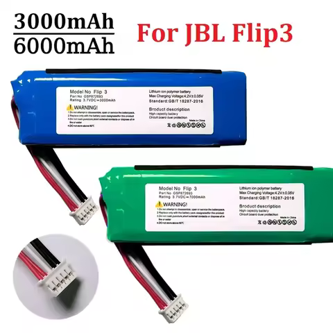 Original Battery for JBL Flip 3 Flip3 3000/6000mAh GSP872693 P763098 03 Player Speaker Rechargeable 