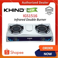 KHIND IGS1516 IGS-1516 INFRARED DOUBLE BURNER DAPUR GAS STOVE COOKER 煤气炉 / Faber / Milux MSS-81221R