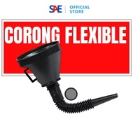 SAEID - Gasoline Oil Water Nozzle Funnel Car Motorcycle Wide Neck Flexible Long Curved Hose - Wide M