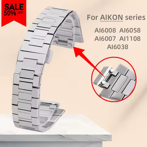 Quick Release Bracelet AIKON Band for Maurice Lacroix AIKON AI6038 AI6008 AI6058 AI6007 AI1108 Stain