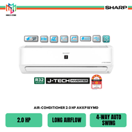 Sharp AHXP18YMD J-Tech Inverter Air Conditioner 2.0 HP Plasmacluster Technology Self-Clean 5 Star Rating Aircond AUX18YMD Aircond Penghawa Dingin