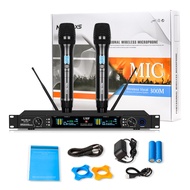 NewBaxs NW400/NW200 ไมโครโฟนไร้สายแบบใช้มือถือโลหะดั้งเดิม 4/2 ช่อง UHF ไมโครโฟนไร้สายระดับมืออาชีพล