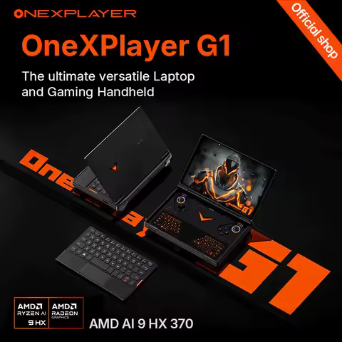 OneXPlayer G1 Gaming Laptop AMD Ryzen AI 9 HX 370 & Intel Core Ultra 7 255H Portable 8.8 Inch 144Hz 