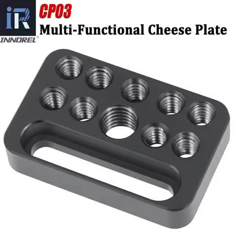 INNOREL CP03 Multi-Functional Cheese Plate with 1/4" & 3/8" Threads for Installing Cheese Board Came