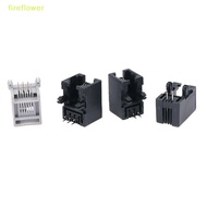 [fireflowerM] 10PCS RJ11 Telephone Socket Curved Pin 95001 4P4C 6P6C 6P4C Female Jack Pcb Connector 
