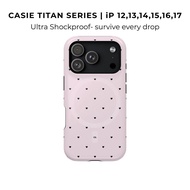 CASIE Ultra Drop-Proof Case | Magnetic 2-layers | 365Protection | Pastel Puff Pink | iP12|13|14|15|1