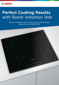 Bosch PIE631FB1E Built In 60 cm Induction Ceramic Hob Black 4 induction cooking zones