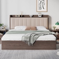 🇸🇬 ⚡ Italian Minimalist Solid Wood Bed Frame Bed Frame With Mattress Super Single/Queen/King Bed Frame Tatami Bed Frame