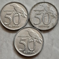 SET TAHUN 50 RUPIAH KEPODANG 1999 2001 2002.