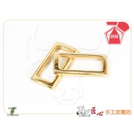 Copper Mouth Ring 35mm (Gold) 2pcs (D8350) [Ingenious Handmade Leather Carving Workshop] Japanese Ri