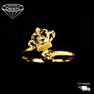 SMS DEEN Crown Ring, ±2.3GM - Gold 916 Emas - Cincin Crown (Sz: 24 - 2.38GM)