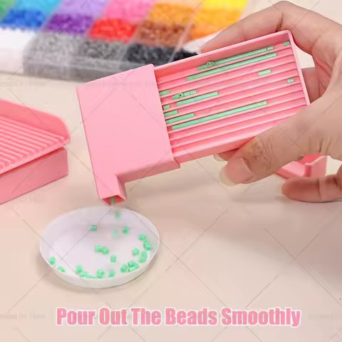 2.6mm Fuse Beads Aligner Tray Set - Pink/Blue/Red Fuse Beads Picking Tray Craft Pixel Art DIY Puzzle